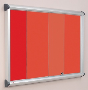 Shield Resist-A-Flame Showcase Sliding Door Notice Board